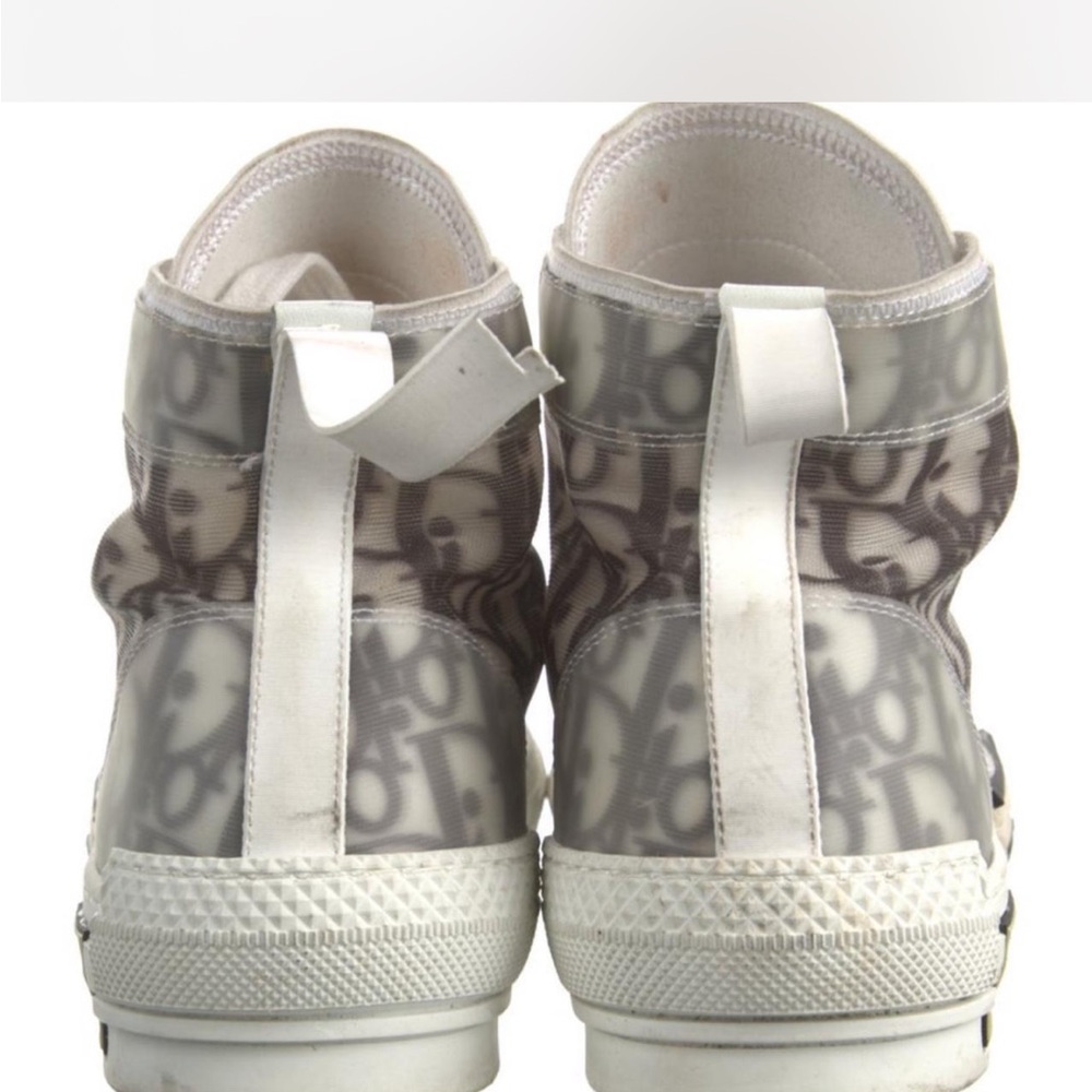 Dior Monogram High-Top Sneakers in Gray and White - Picture 6 of 6